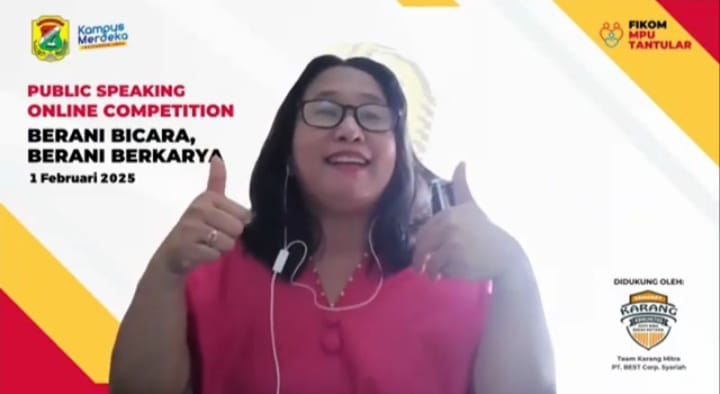 Fakultas Ilmu Komunikasi Universitas Mpu Tantular Sukses Gelar Public Speaking Online Competition