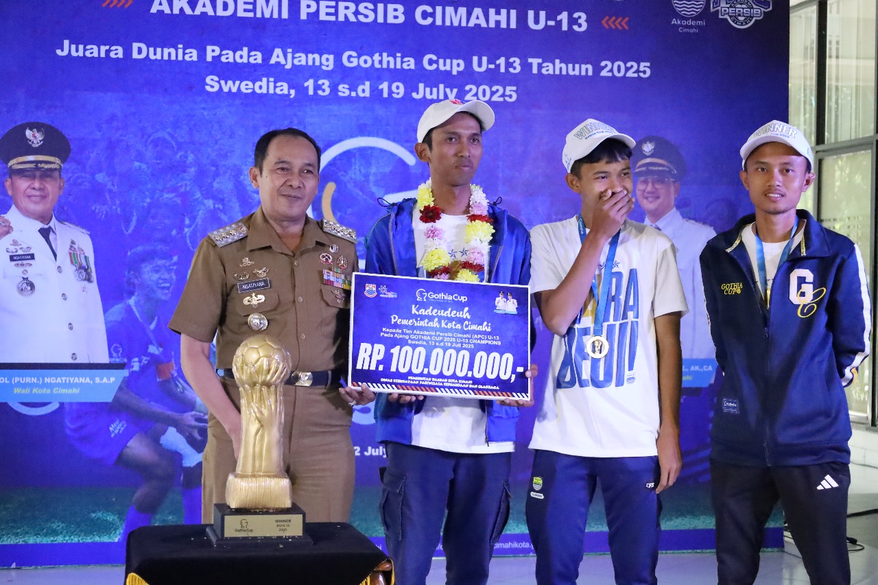 APC Cimahi Juara Dunia Gothia Cup 2025, Pemkot Gelar Penyambutan Meriah