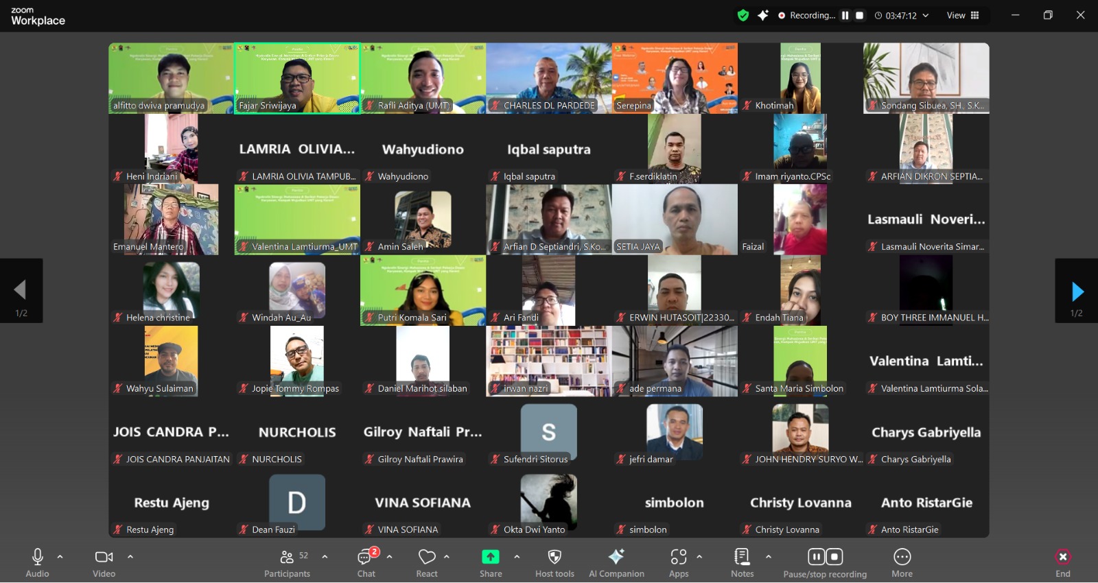 UMT Gelar Webinar Sinergi Mahasiswa, Alumni dan Serikat Pekerja Dosen-Karyawan Bahas Masa Depan Kampus