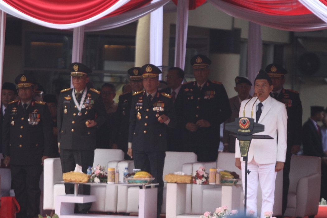Gubernur Jabar Pimpin Upacara Hari Bhayangkara ke -79, Pangdam dan Kapolda Tunjukkan Soliditas TNI-Polri