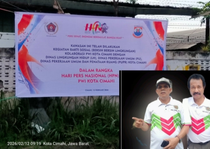 PWI Cimahi Peringati HPN 2026 Lewat Bhakti Sosial Bersama DPKP DLH